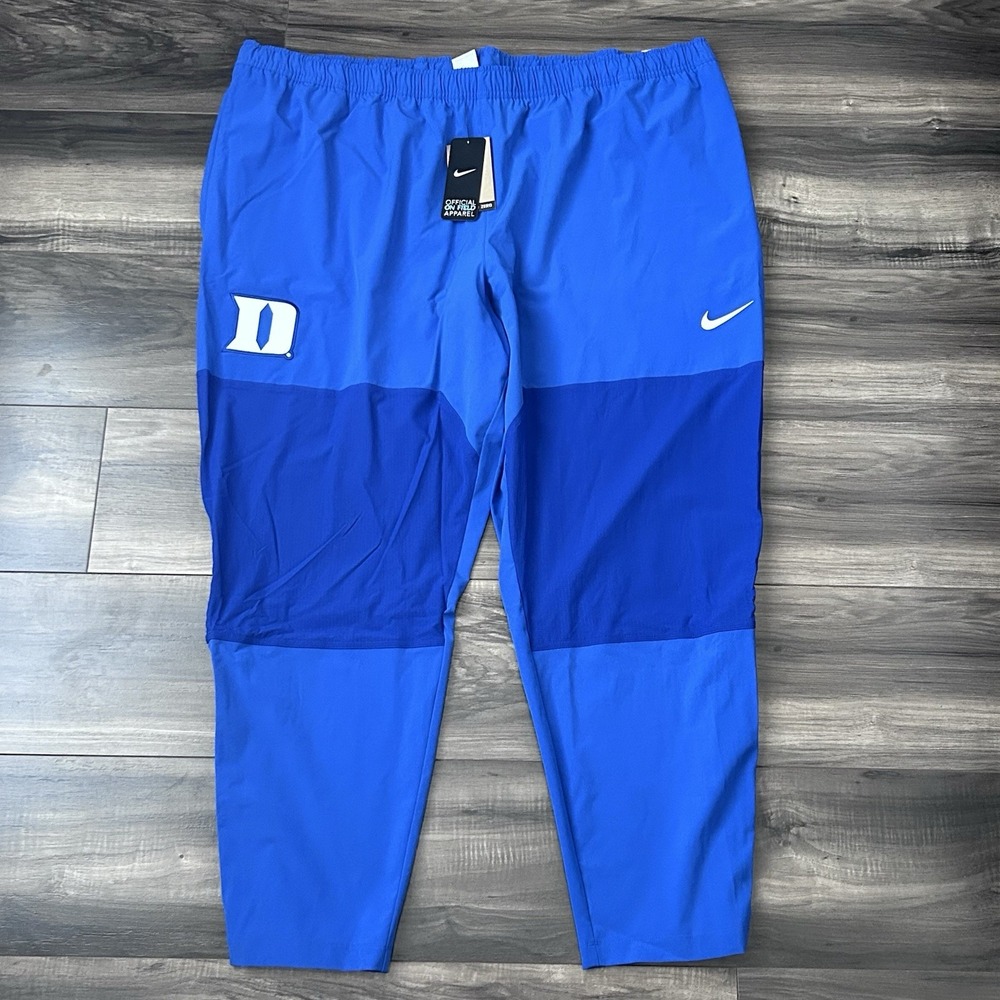 Nike Duke Blue Devils Sideline Performance Tapered Track Pants Men's 4XL New